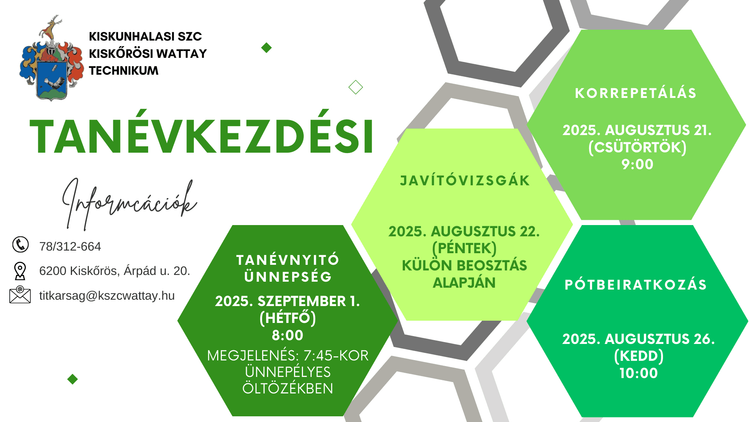 Tanévkezdés banner