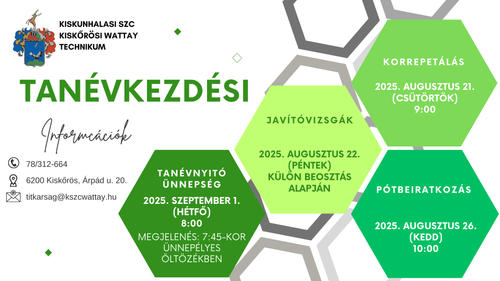 Tanévkezdés banner